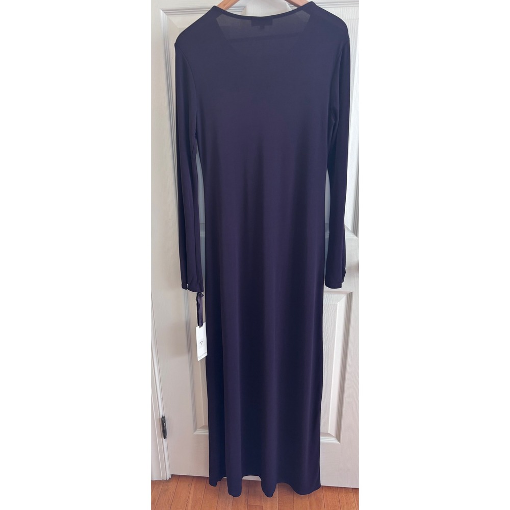 Hale Bob Purple Long Sleeve Maxi Dress Rhinestone Snake Hardware Detail Large